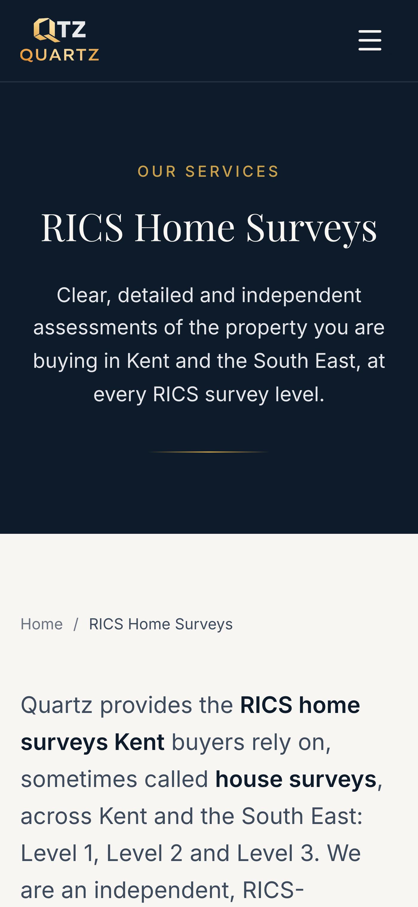 The Quartz survey levels on a phone